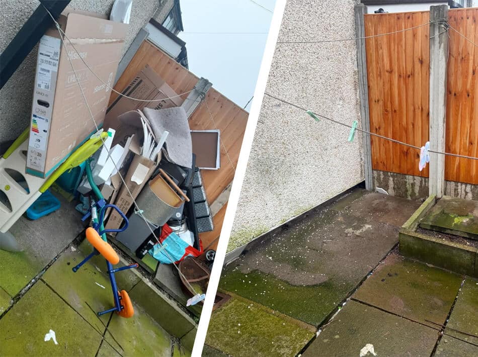 Waste wizard before and after